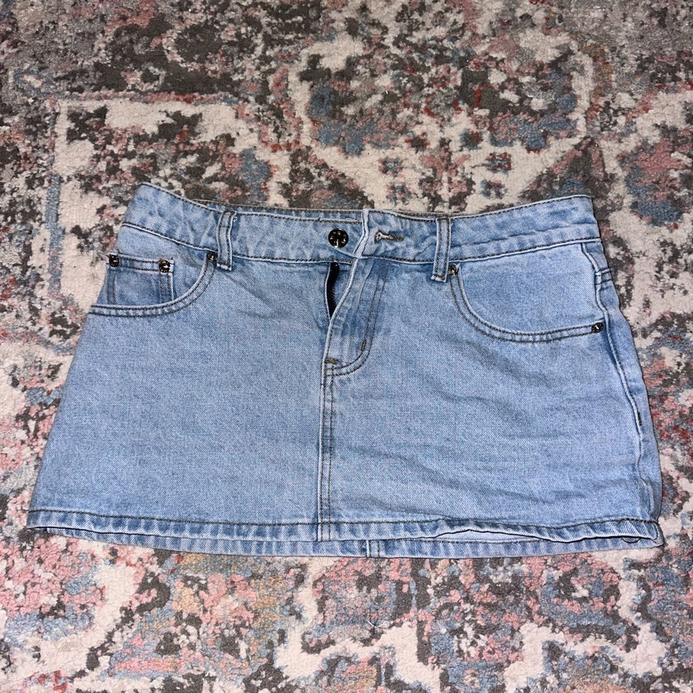 Edikted Blue Mini Skirt Casual Denim